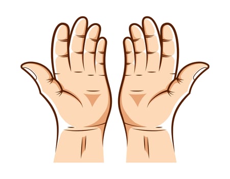 Praying hands vector design