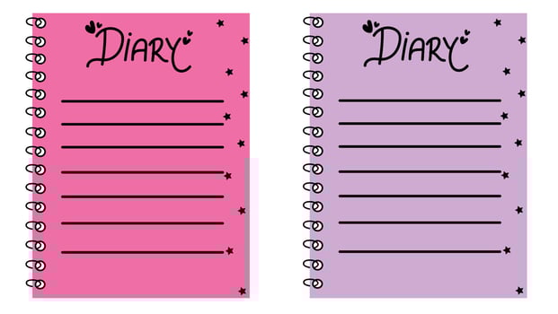 Diary Illustration Free Vector