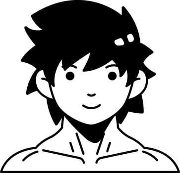 Muscle Man boy avatar User person people cartoon cute Semi-Solid Transparent Style vector