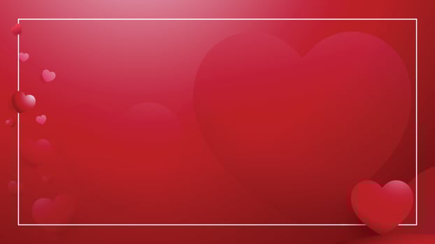 Heart love vector background. Valentine frame. Pink hearts background. Love background design illustration. Valentine background. Love heart. Abstract love background. Valentine design template.