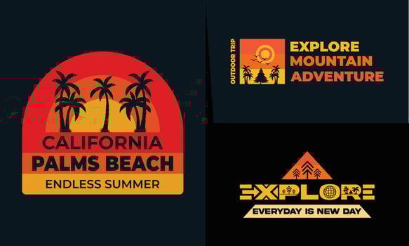 best retro typography t shirt for travel lover's and tourist vector