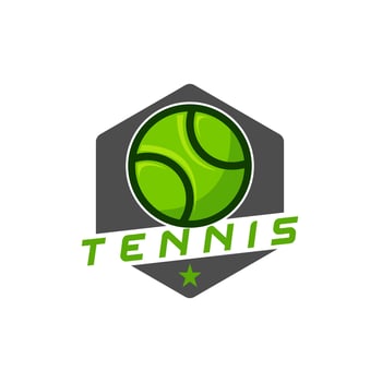 Modern vector tennis ball tournament logo, vector design tennis logo for your team or tournament.