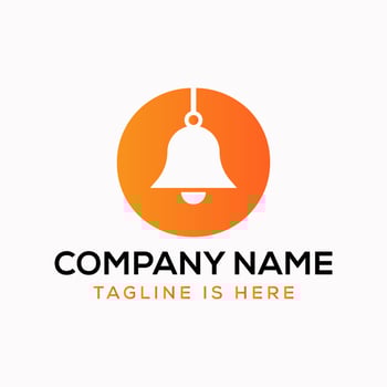 Letter O Cowbell Logo Concept With Hanging Bell Symbol Vector Template