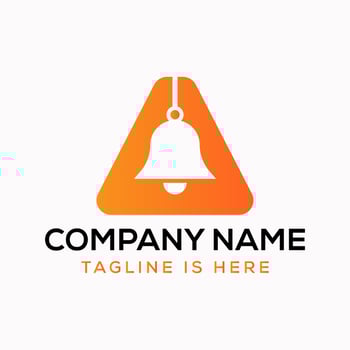 Letter A Cowbell Logo Concept With Hanging Bell Symbol Vector Template