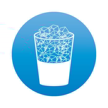 crystal ice cube icon vector
