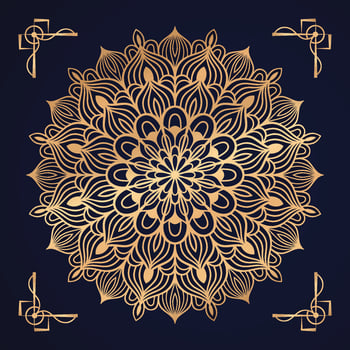 Luxury Mandala Arabesque Pattern Arabic Islamic east style  Golden Decorative mandala design with arabesque pattern Arabic Islamic east style. vector