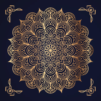 Luxury Mandala Arabesque Pattern Arabic Islamic east style  Golden Decorative mandala design with arabesque pattern Arabic Islamic east style. vector