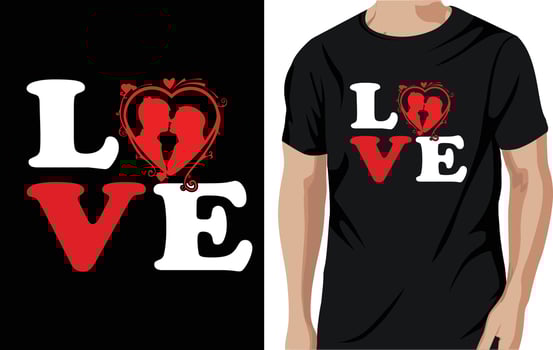 valentine t-shirt design vector