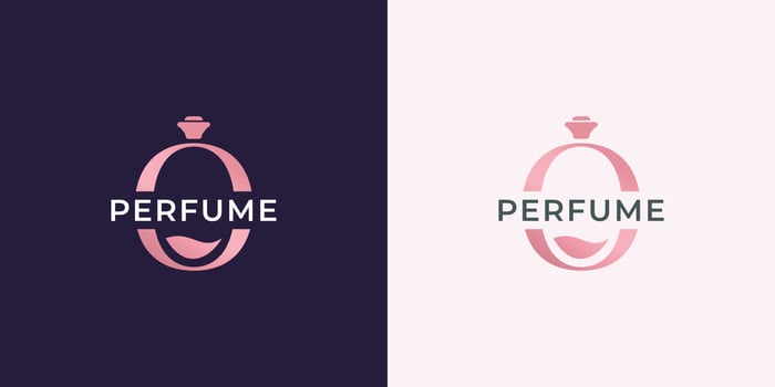 luxury perfume rose gold design. symbol for cosmetic, beauty salon,skin care,product,bottle perfume vector
