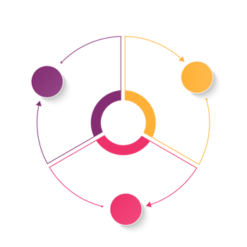 Infographic with 3 steps, process or options. png