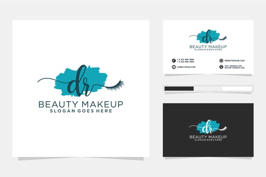 Initial DR Feminine logo collections and business card templat Premium Vector