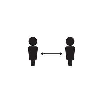 social distancing icon vector