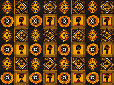 Pattern inspired by the black history and heritage vector