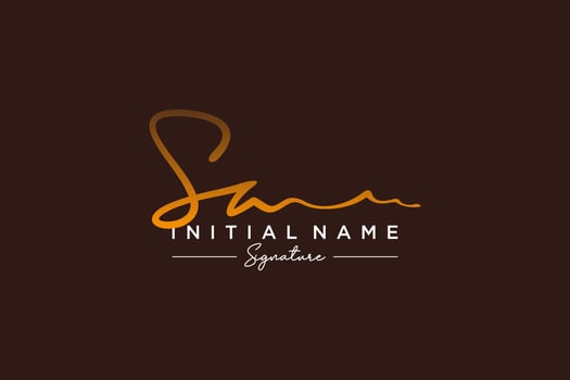 Initial SA signature logo template vector. Hand drawn Calligraphy lettering Vector illustration.