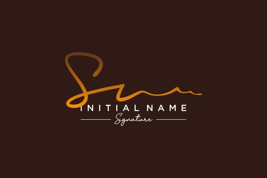 Initial SR signature logo template vector. Hand drawn Calligraphy lettering Vector illustration.