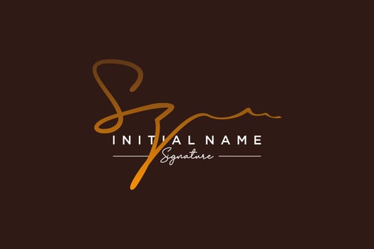 Initial SZ signature logo template vector. Hand drawn Calligraphy lettering Vector illustration.