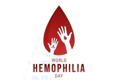 World Hemophilia Day on April 17 Illustration with Red Bleeding Blood for Web Banner or Landing Page in Flat Cartoon Hand Drawn Templates vector