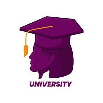 student logo mascot, a scholar symbol, simple and modern design vector