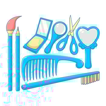 bandle make-up tool suitable for  social media post element vector
