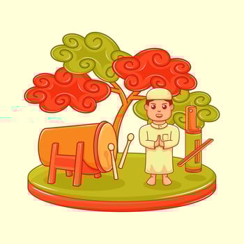 ramadan illustration and ramadan elements suitable for social media post and etc vector