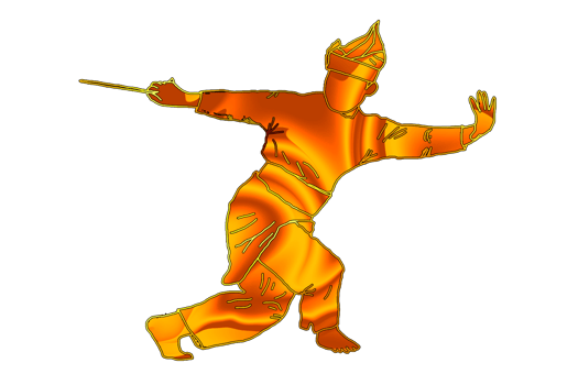 silat warrior movement with weapon had curve blade png