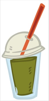 Healthy smoothie made of fruits and veggies vector