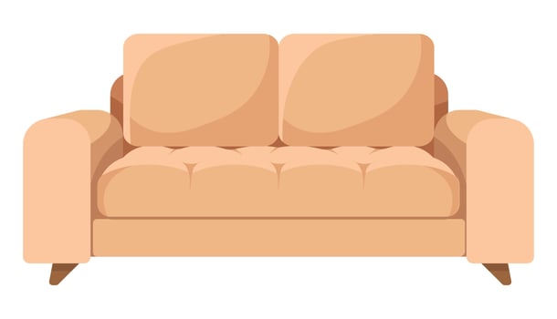 Modern sofa for home or office interior decoration vector
