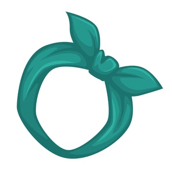 Head accessories and hairstyles for women, fashionable band vector