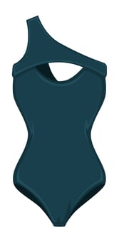 Swimsuit for ladies, one piece swimming suit vector