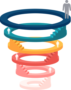 Funnel infographic presentation template png