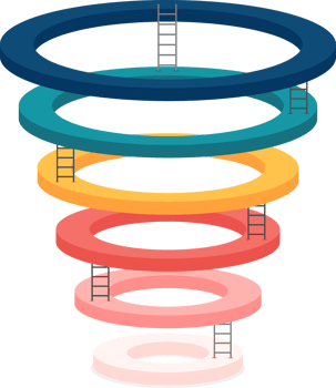 Funnel infographic presentation template png