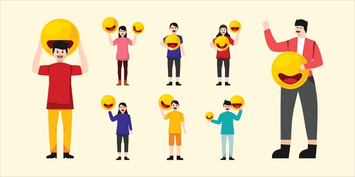 Flat International Day of Happiness Illustration Background vector