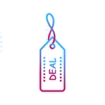 Unique Online Deals Vector Icon