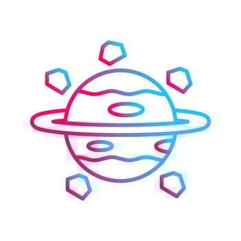 Saturn Vector Icon