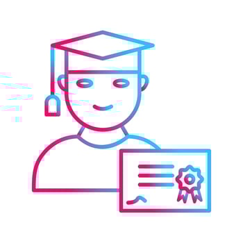 Unique Receiving Diploma Vector Icon