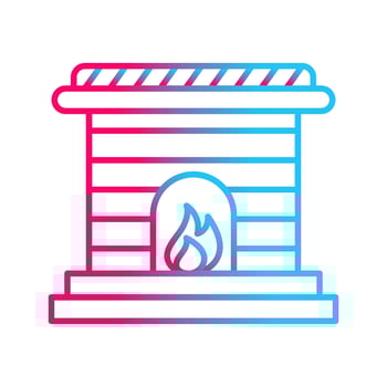 Fireplace Vector Icon