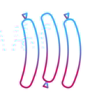 Hot Sausage Vector Icon