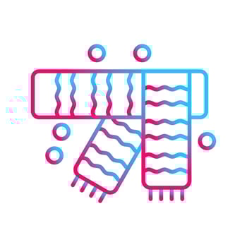 Winter Scarf Vector Icon