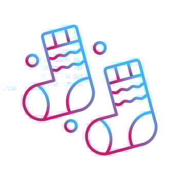 Winter Socks Vector Icon
