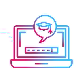 Digital Learning Vector Icon