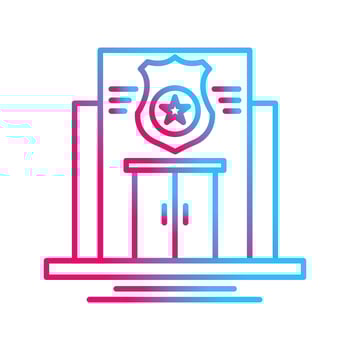 Police Station Vector Icon