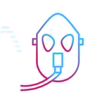Unique Oxygen Mask Vector Icon