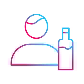 Unique Man And Drink Vector Icon