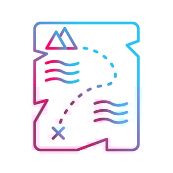 Treasure Map Vector Icon