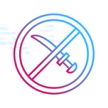 No Weapons Vector Icon