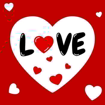 Happy Valentines Day Celebration Background. Love Symbol With Red And White Color. Love Heart Vector. vector
