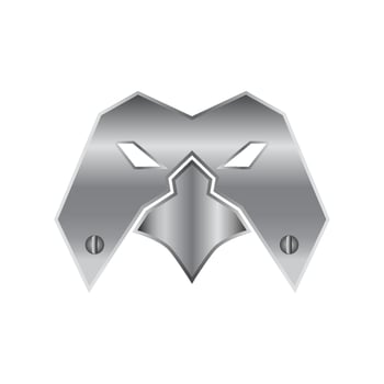 M letter falcon head logo - Falcon icon vector illustration