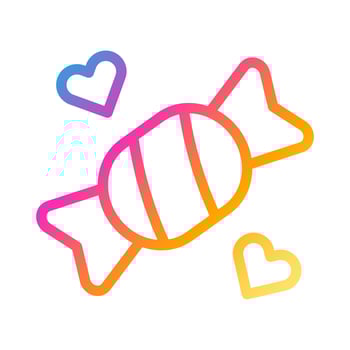 candy icon gradient style valentine illustration vector element and symbol perfect.