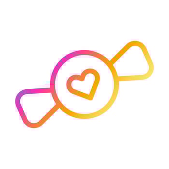 candy icon gradient style valentine illustration vector element and symbol perfect.