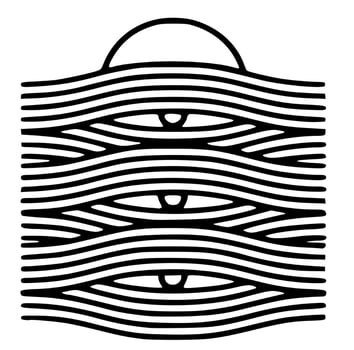 Black and white vector abstract art